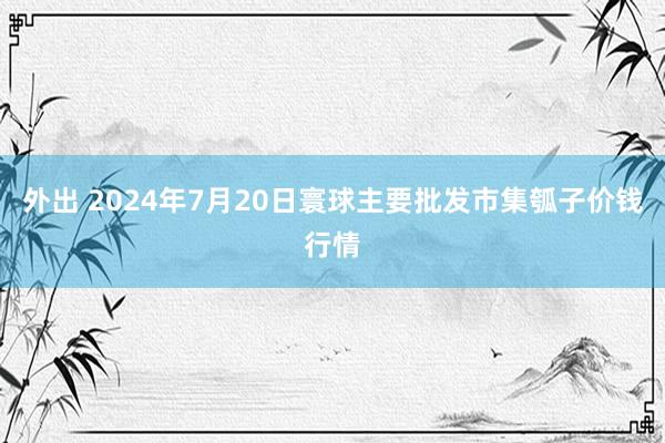 外出 2024年7月20日寰球主要批发市集瓠子价钱行情