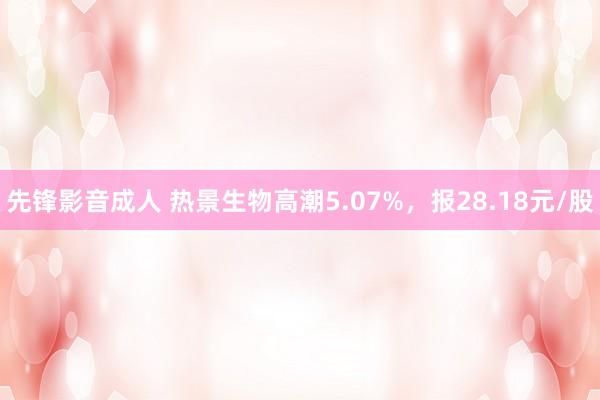 先锋影音成人 热景生物高潮5.07%，报28.18元/股