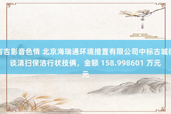 吉吉影音色情 北京海瑞通环境措置有限公司中标古城街谈清扫保洁行状技俩，金额 158.998601 万元