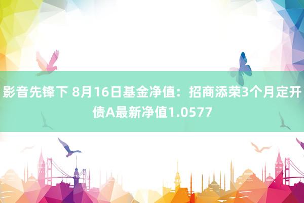 影音先锋下 8月16日基金净值：招商添荣3个月定开债A最新净值1.0577