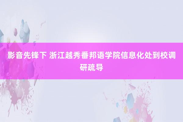 影音先锋下 浙江越秀番邦语学院信息化处到校调研疏导